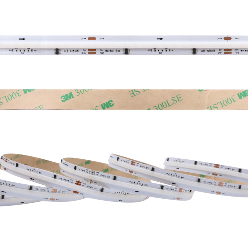DC24V Smart RGBCCT COB LED Strip Addressable Flexible Dotless Light DC24V Smart RGBCCT COB LED Strip Addressable Flexible Dotless Light